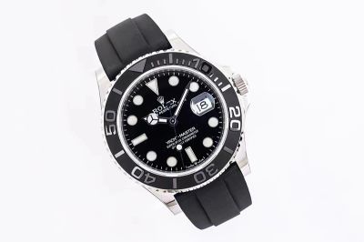 Rolex Yacht-master 42mm 3235 Movement 72h Black Face WG Oysterflex Band Watch